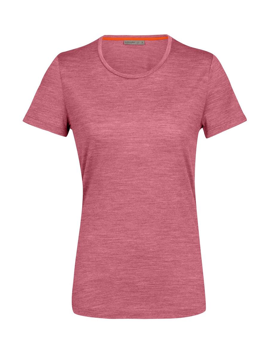 Cherry Heather Icebreaker Merino Sphere II Short Sleeve Women's T Shirts | AU 1567OKIR